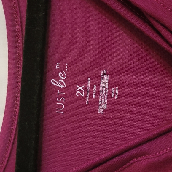 Just Be! Women's Burgundy Tank top Size 2x New with Tags - Picture 5 of 9